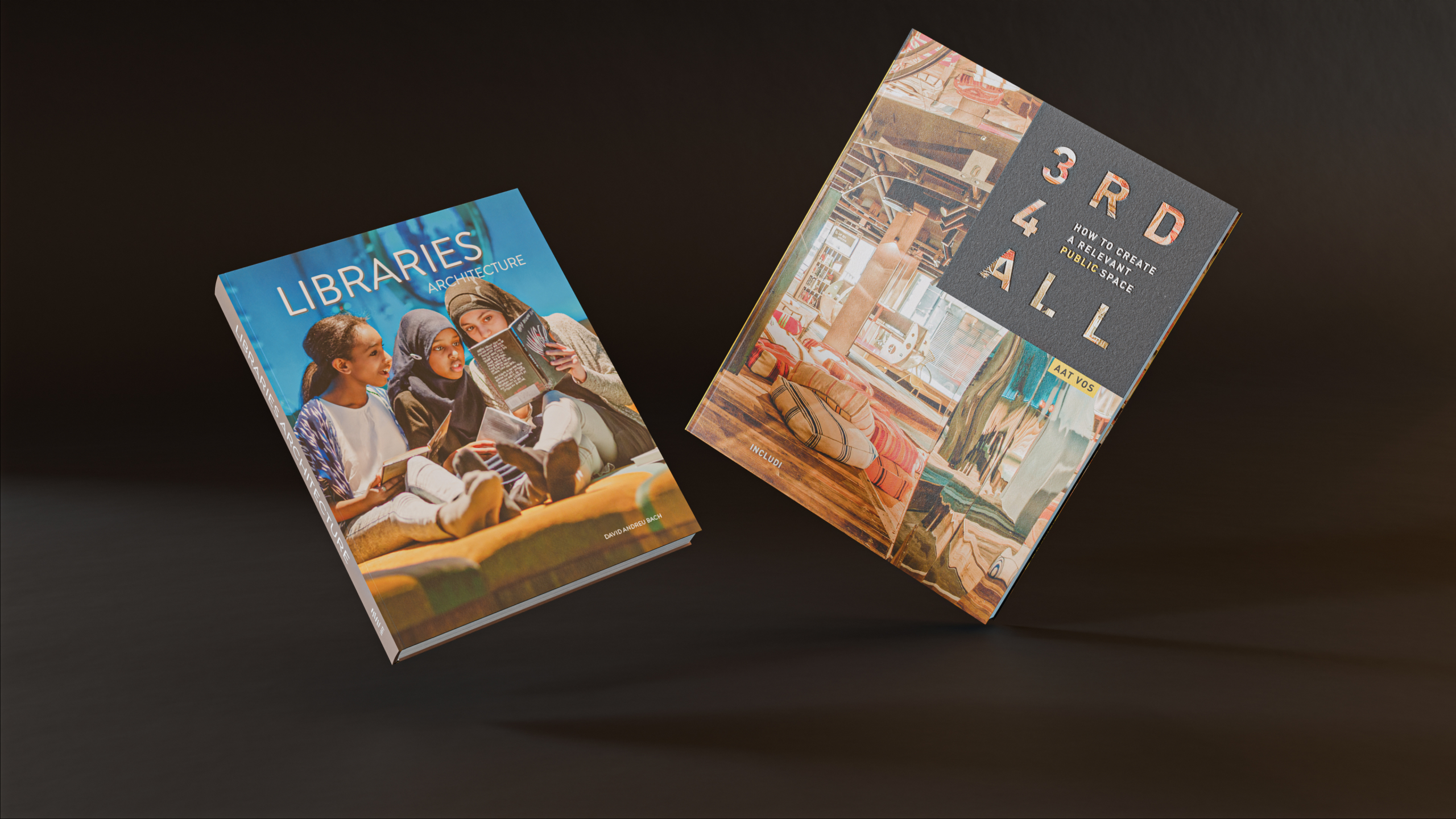 3rd4all book, how to create a relevant public space, combined with the libraries architecture book.